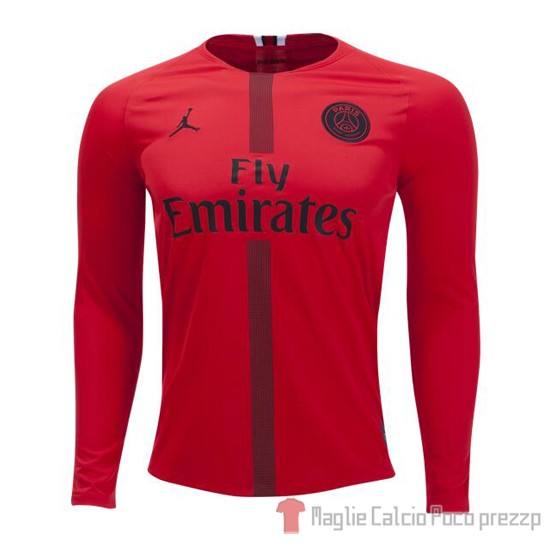 Maglia Paris Saint-Germain Portiere Manica Lunga 18-19 Rosso - Clicca l'immagine per chiudere